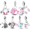 925 Sterling Silver Headset Music Games Console Charms Beads Fit Necklace Bracelet Jewelry Gift Diy Women 