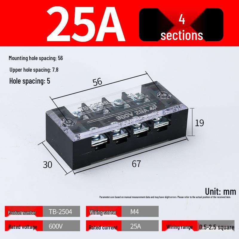 TB High Current Wire Connectors: 15-45A Terminal Blocks with 3-12 Positions