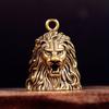 Brass Lion Bells Ornament Figurine Keychain Car Key Ring Pendant Motorcycle Lucky Charm Pendant for Bike Decoration