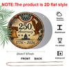 2D Flat, 1pc Round Aluminum Hanging Sign, 250th Anniversary USA 1776-2026 Patriotic Design, Vintage Bald Eagle Liberty Bell Metal Sign, Perfect for