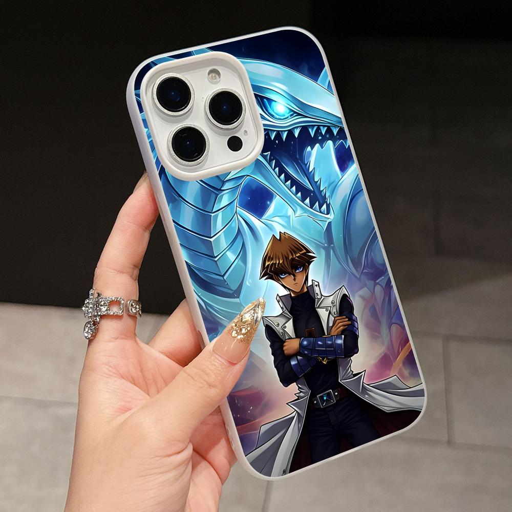 Yugioh Seto Kaiba Phone Case for iPhone 17 16 15 14 13 12 11 Air Pro Max Plus Jelly Double layer White Cover