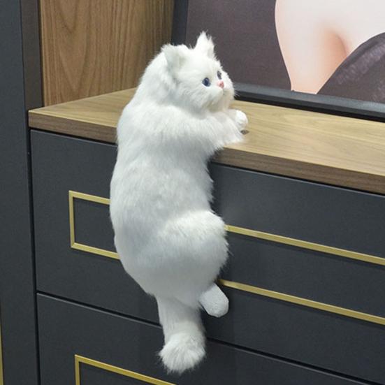 Декоративная фигурка пушистого котенка Yousheng, реалистичная модель котенка, подвесное украшение для дома, подставки под телевизор или полки.