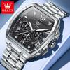 OLEVS 5639 Classic Men's Watch Auto Date Timing Code 24 Hour Stainless Steel Waterproof Luminous Quartz Wristwatch For Men