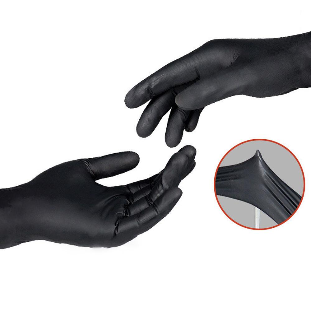 100pcs Disposable Nitrile Gloves Latex Free Powder Free Daily Protecting Gloves Oil Proof & Wear Resistant for Cleaning