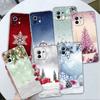 Snowflake Snow Christmas Clear Case For Xiaomi Mi Poco X3 NFC M3 Pro F3 F1 11 Lite 12 Note 10 11T 9T Transparent Phone Cover