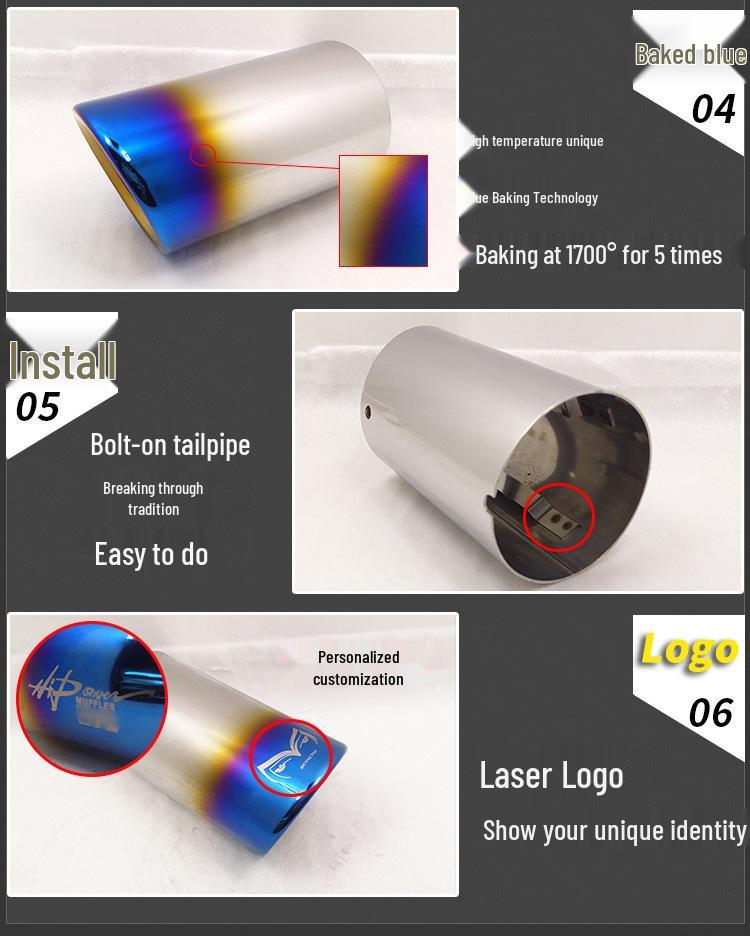 Compatible Exhaust Tailpipe for Golf, New Lavida, Beetle, Scirocco, and New Bora