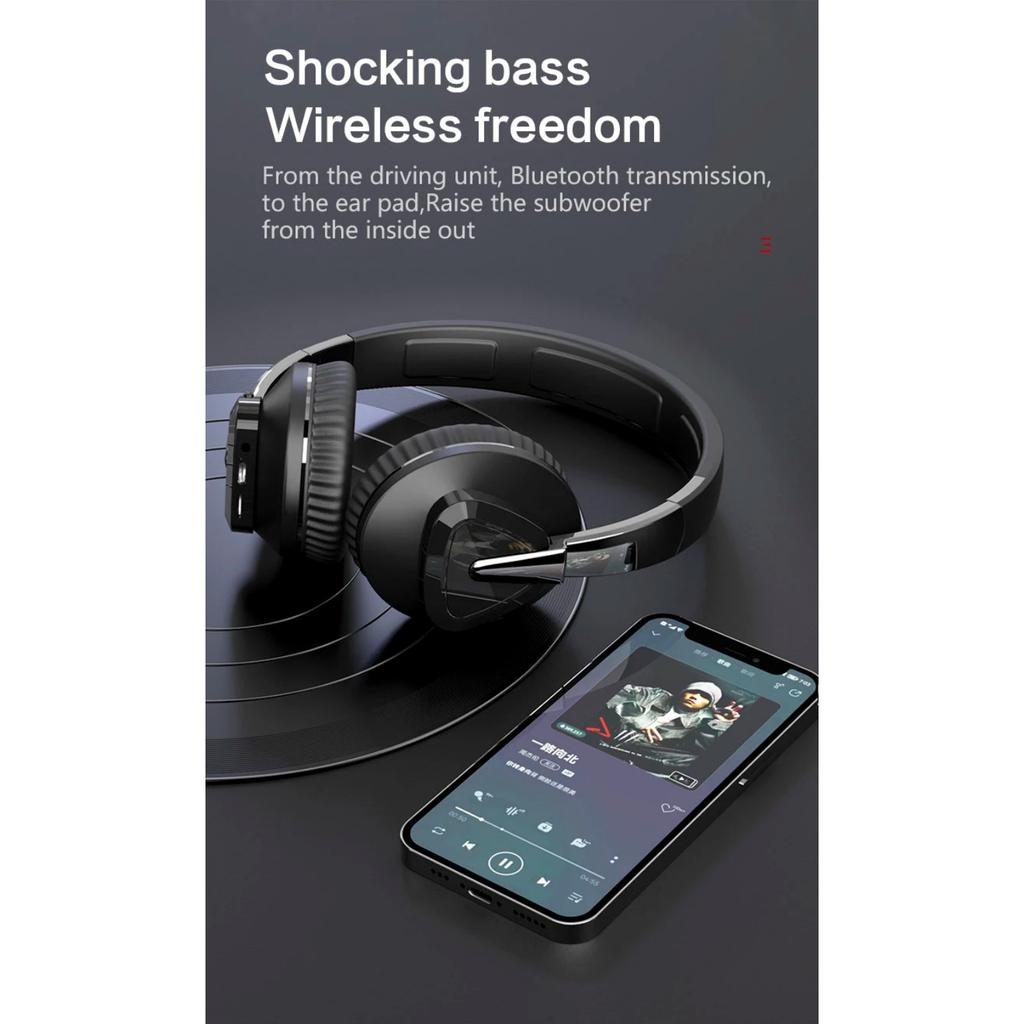 Bluetooth-наушники, беспроводные наушники с шумоподавлением, гарнитура H3 Pro Max с микрофоном, 20 часов воспроизведения музыки, игр, складная, поддержка TF