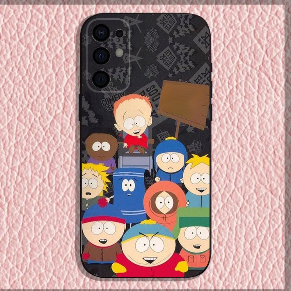 Мультяшный Забавный Чехол для Телефона South Park Для Samsung S25,S24,S21,S22,S23,S30,Ultra,S20,Plus,Fe,Lite,Note,10,9,5G Черный Чехол