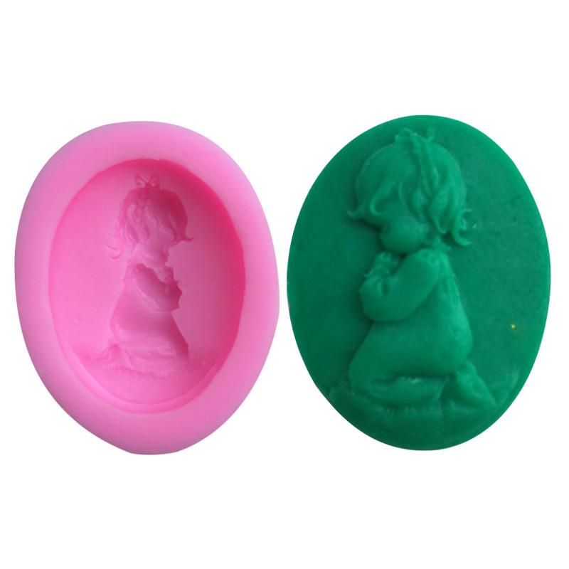 Силиконовые формы 3D торт для девочек, детские вечерние, инструменты для украшения торта из помадки, куклы, формы для шоколадных конфет