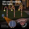 Solar-Powered LED Candy Cane Lights - Indoor And Outdoor Holiday Decor For Gardens, Paths, And Christmas Decorations