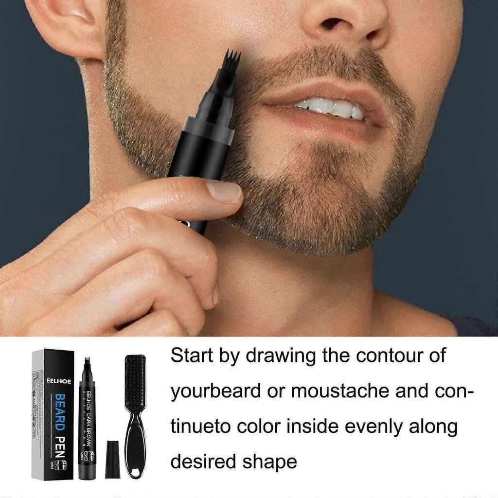 Waterproof Beard Filler Pen Kit - Sweat Resistant, Makeup-Free, Long-Lasting Beard & Mustache Enhancer