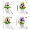 Mini Artificial Easter Eggs Potted Colorful Painted Foam Egg Ornament  Holiday Festival Ornaments