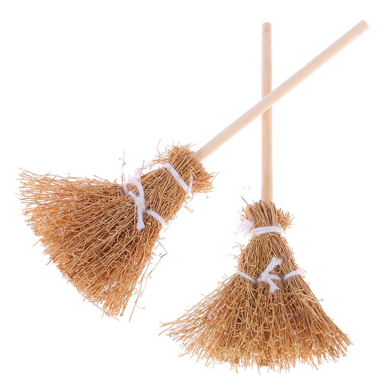 1/12 Мебель для кукольного домика Миниатюрная метла Кухонный аксессуар для двора Игрушка для ролевых игр