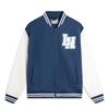 Li Ning Color Block Logo Print Вязаная куртка Мужские куртки Deep-Navy AFDU553-2