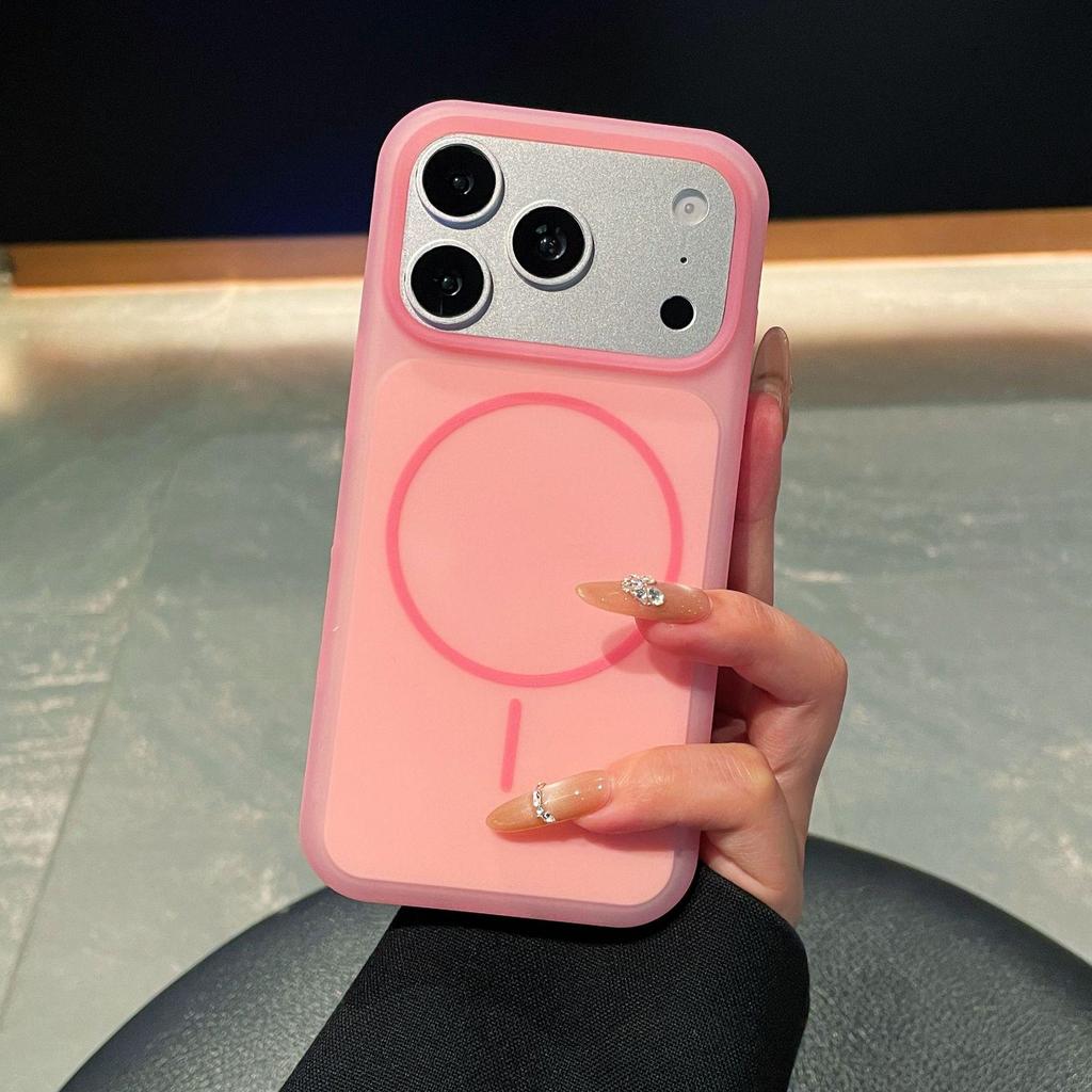 Матовый Магнитный Чехол-Скин для iPhone 17 Pro Max - Конфетный Цвет, Большое Отверстие, Защитный Дизайн