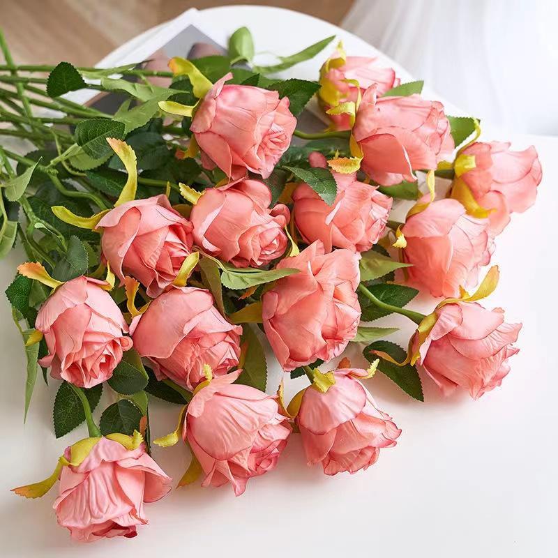Rose Artificial Flower Bouquet For Table Decoration, Biomimetic Flowers For Living Room Decoration, Floral Art For Interior Design