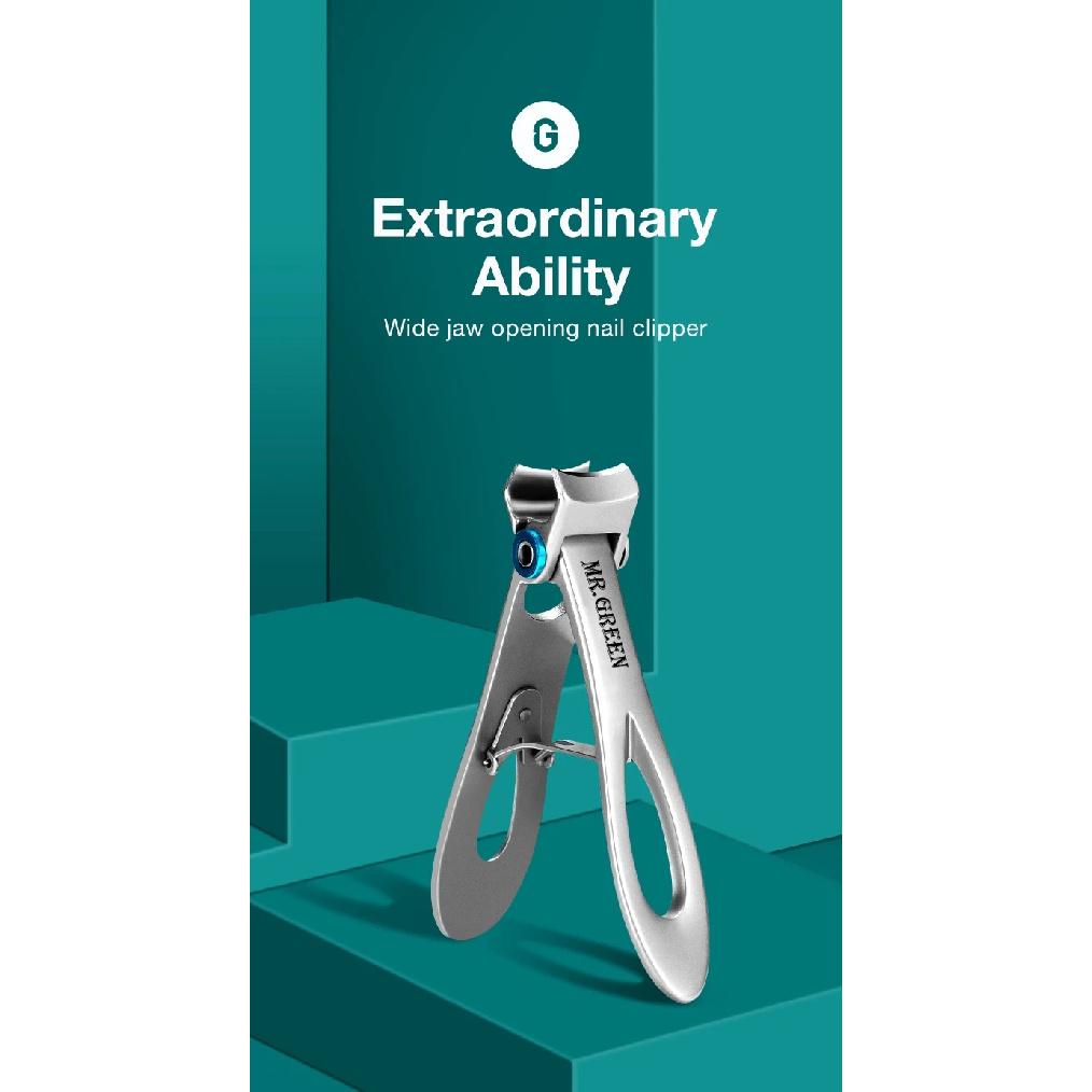 MR.GREEN Nail Clippers Stainless Steel Two Sizes Are Available Manicure Fingernail Cutter Thick Hard Toenail Scissors Tools
