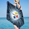Pittsburgh Steelers Logo Microfiber Beach Towel, Lightweight And Quick-Dry, for Summer Travel, Beach Essential, Swimming Pool