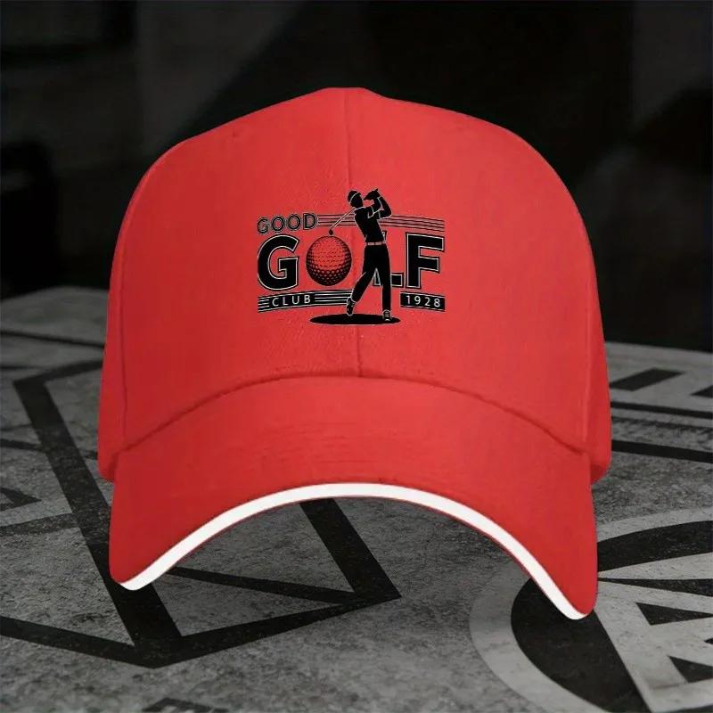Good Golf Club Graphic Baseball Cap Polyester Adjustable Casual Cap For Golfing Unisex