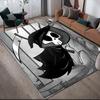 Have a Nice Death Flannel Pattern Square Carpet,Area Rug,Carpet Rug for Living Room Bedroom Sofa Playroom Decor,Non-slip Floor Mat