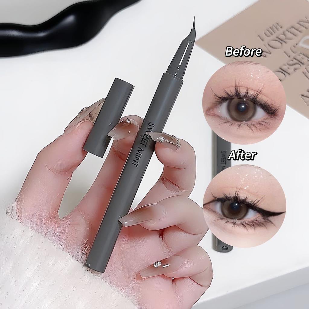 Ultra-thin Waterproof Liquid Eyeliner Silkworm Pen Korean Makeup for Women Quick Dry Smooth Eye Liner Lower Eyelash Pen Cosmetic