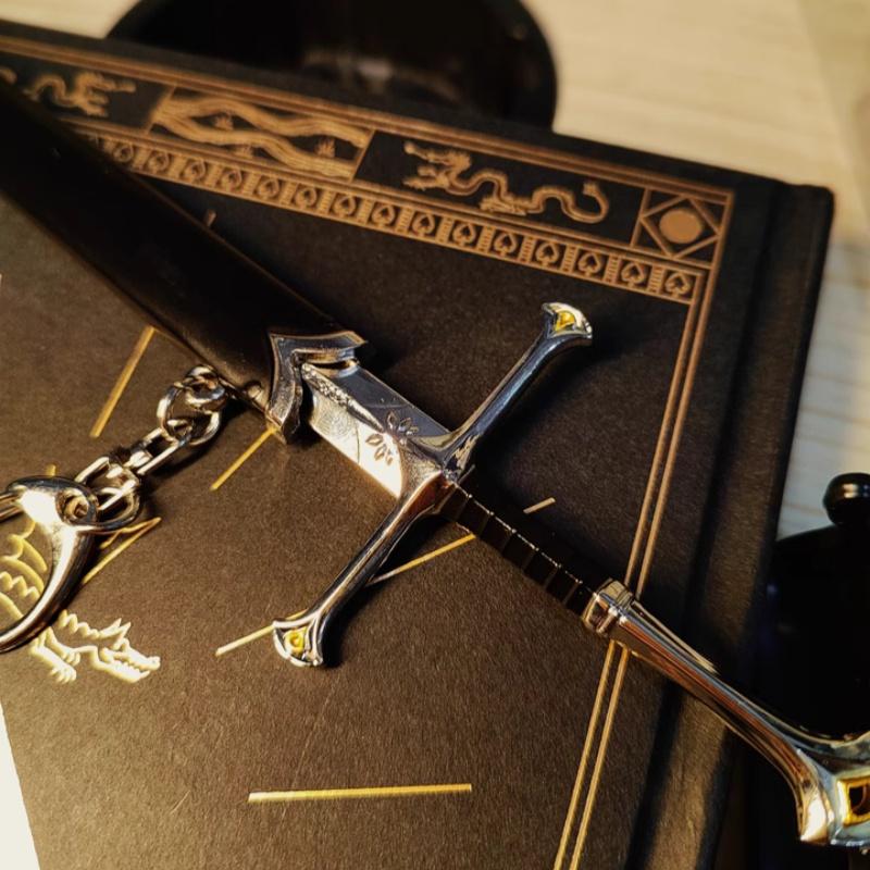 Металлический меч катана Гэндальфа 22 см Меч из фильма Кольца Рыцарский нож Железо Реальный размер Японская катана Меч самурая Косплей Детская игрушка Аниме подарок