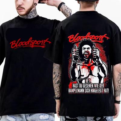 Bloodsport Удар Мужская футболка Классическая футболка с графикой из фильма белая Лето На заказ Винтажная футболка с круглым вырезом Уличная одежда
