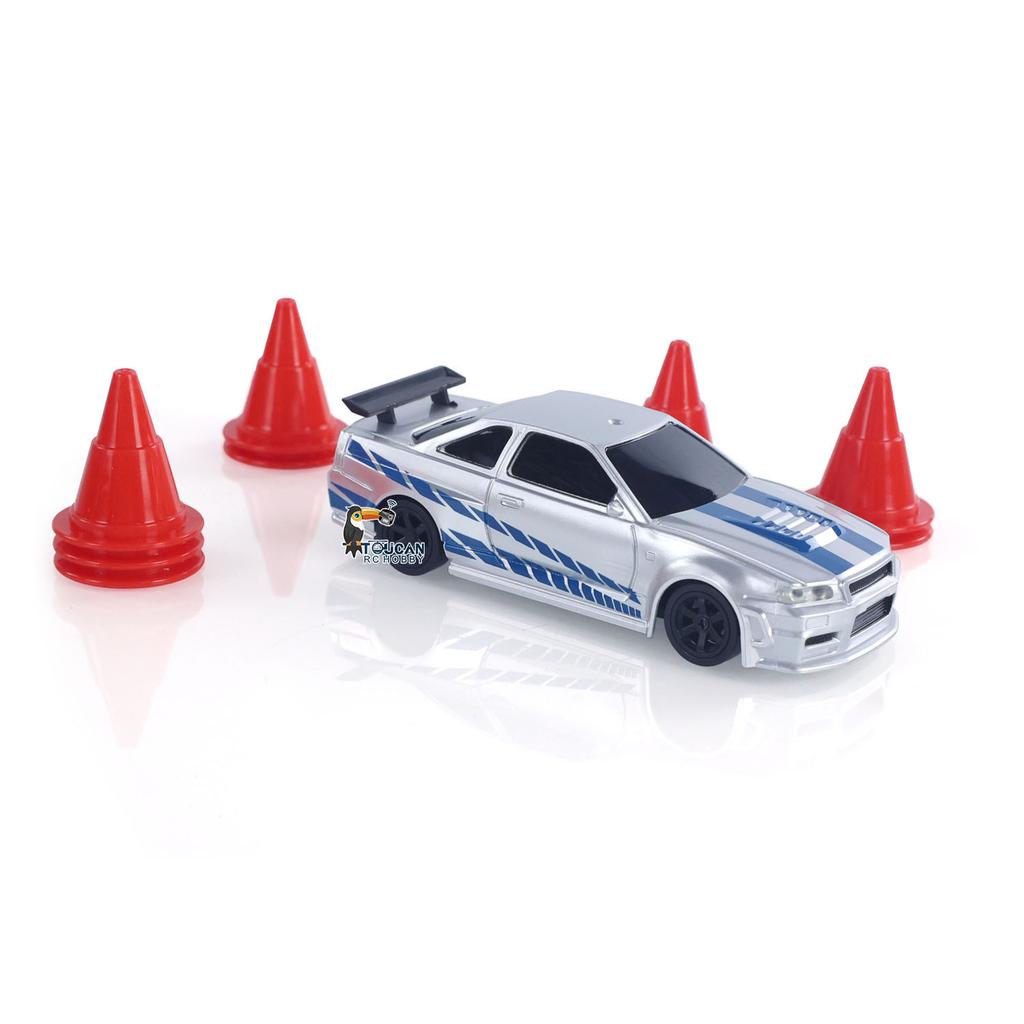 AAXV1 1/43 RC Racing Car Radio Controlled High Speed Drift Car Vehicle 4WD RTR Mini Car Toy 2.4G Battery Lights Gyroscope Gift