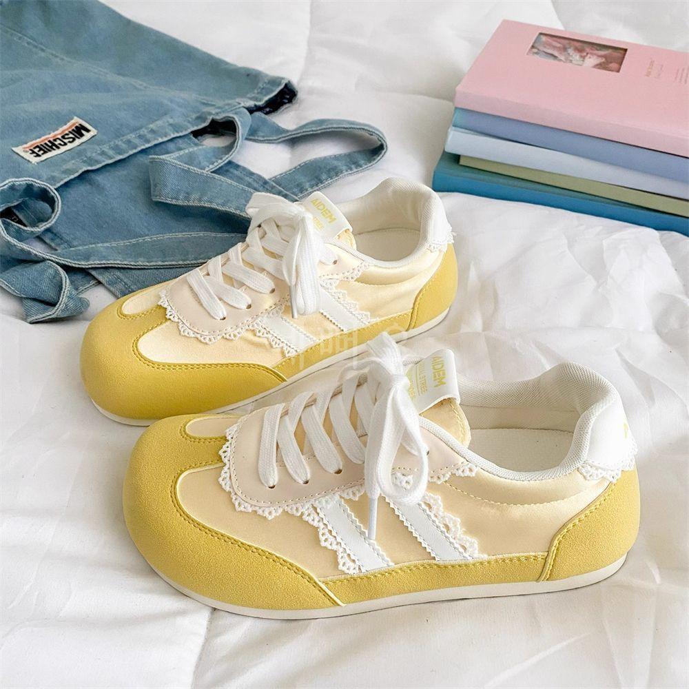 Сладкие пуховые туфли на платформе женские 2025 новые маленькие белые туфли осенние тонкие дышащие универсальные юбка балетные тренировочные туфли