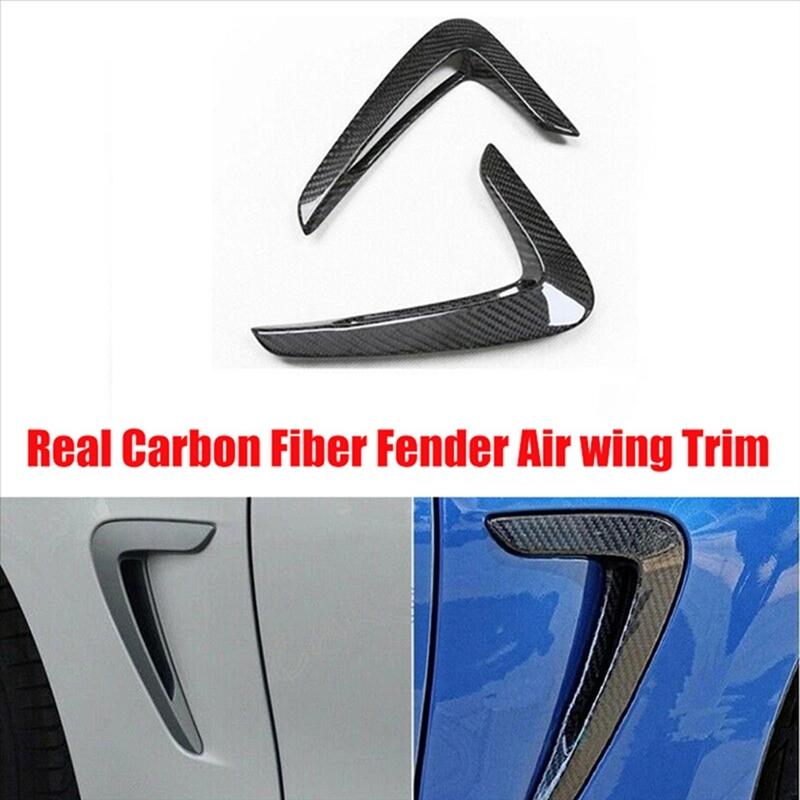 Real Carbon Fiber Fender Trim Side Body Intake Grille Fender Air Vent Cover For-BMW F32 / F33 / F36 4-Series 2014-2017