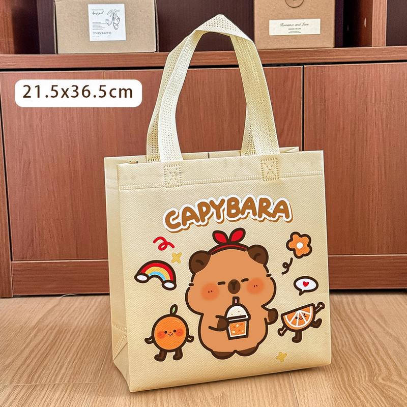 10X Kapibala  Handbag - Cute Cartoon Dolphin Design Non-Woven Eco-Friendly Gift Packaging Bag for Birthday Companions