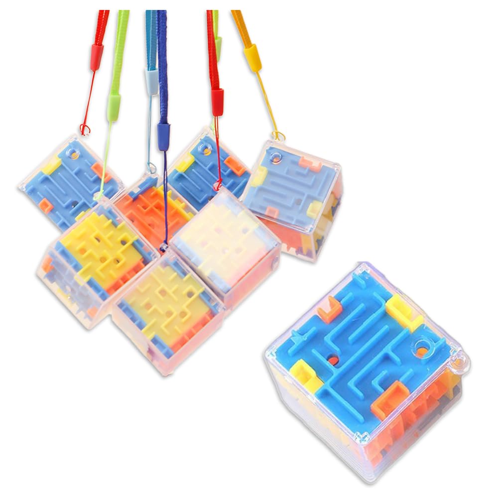 Nicheez Mini Cube 3D Puzzle 3D Maze Keychain Prize Fair Participation Award Present Party Event of (3.5cm/Set 20)