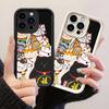 JT296 Японский стиль Счастливый кот Мультяшный для iPhone 17 16 15 14 13 Pro Max Samsung S26 S25 Ultra A17 A16 A07 A56 Xiaomi 15T Redmi 15c Note 14 Мягкий чехол