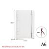 Loose-Leaf Ring Binder Notebook Cover, A4/B5/A5/A6, 4/6/9 Hole Portfolio File Folder