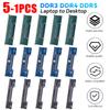 5-1PCS DDR3 DDR4 Адаптер памяти для ноутбука и настольного компьютера SO-DIMM к PC DIMM Card Connector Card Memory Stick RAM Connector Adapter
