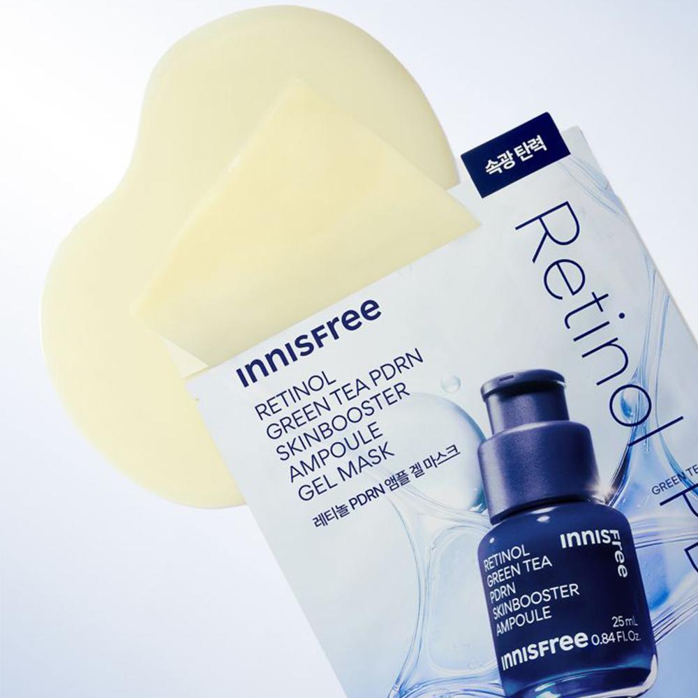 5шт_[INNISFREE] 3-х видов ампульная гелевая маска 23мл (Ретинол Cica / Осветляющий витамин C / Ретинол Green Tea PDRN)