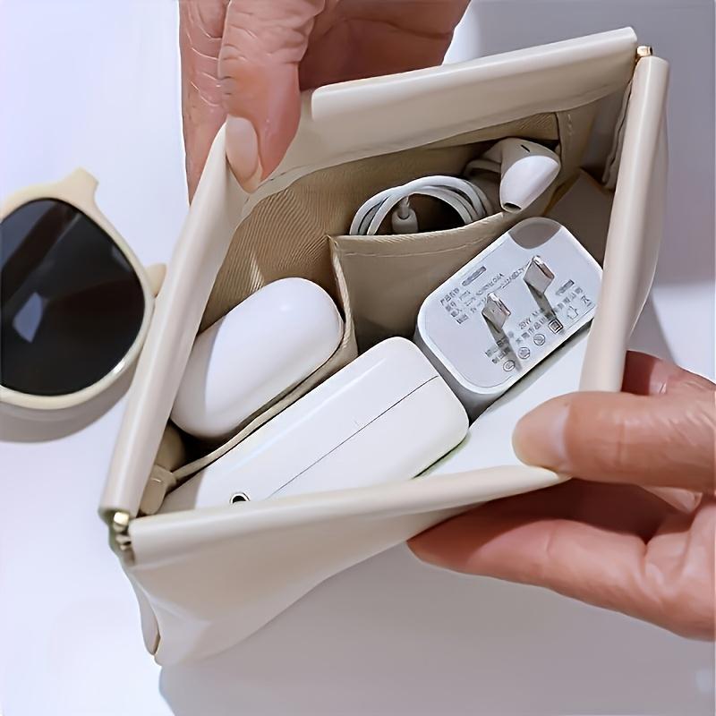 1 шт. Многофункциональная сумка для хранения из искусственной кожи, водонепроницаемая, легкая, портативная дорожная косметичка для наушников, помады, косметики, гигиенических прокладок