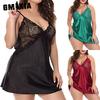 Эротическое нижнее белье, Эластичный сатин, Сексуальное платье-халтер размера плаката и Эротическая ночная сорочка-пижама