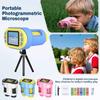Детский микроскоп, 1000x портативный микроскоп, делает фотографии и видео, может быть использован в качестве подарка на Рождество или день рождения