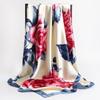 Fashion Floral Silk Square Scarf Women Satin Hijab Foulard Neckerchief Print Lady Shawls Wraps Hairscarf