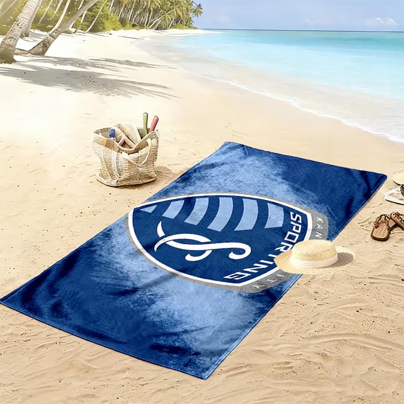 Sporting Kansas City Print Beach Towel, Large Soft Quick Dry Towel for Beach Camping Swimming
