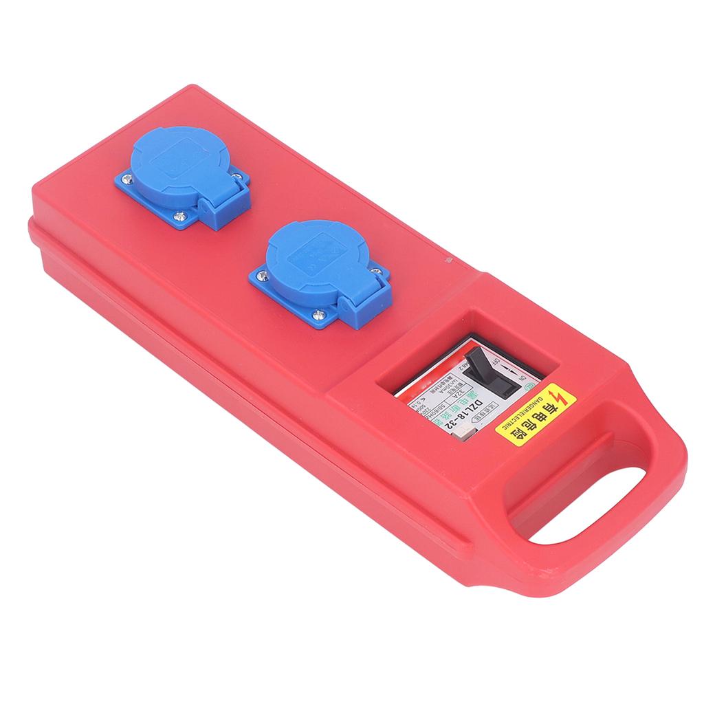 Construction Power Distributor 2 Outlets Waterproof Portable Compact Power Distribution Box 200‑250V