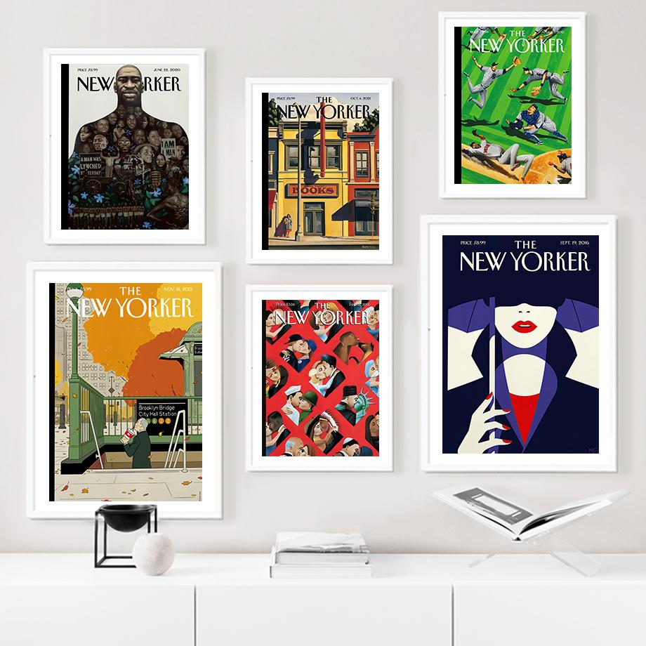 Житель Нью-Йорка, плакаты и принты, настенная живопись на холсте, настенные картины для декора гостиной, украшения дома без рамки