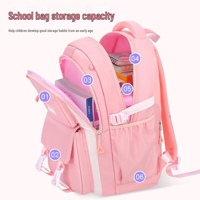 Lishen Girls' Decompression Water-Repellent School Backpack