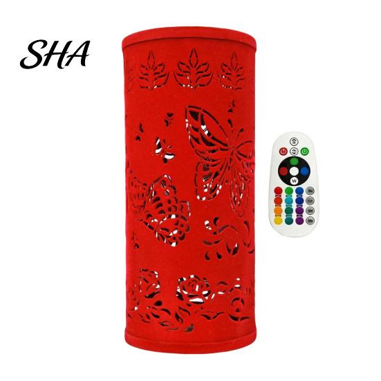 Decorative Table Lamp USB Butterfly Projector Lamp, RGB 16 Colors with Remote Control Control, Hollow-out LED Night Light for Bedroom Living Room