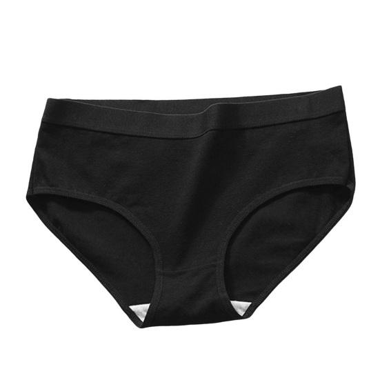 Женское хлопковое нижнее белье, эластичные трусы средней талии, женские бесшовные трусики с полным покрытием