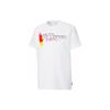 Letter Print Fitted Crew Neck Short Sleeve T-Shirt Men Tops White 530410-02