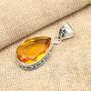 Красивый медовый топаз драгоценный камень ручной работы из стерлингового серебра 925 пробы ювелирный кулон для женщин