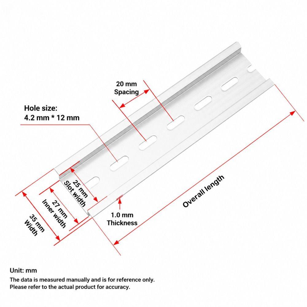 Aluminum DIN Rail Universal Type Terminal Blocks Durable Slotted Guide Electrical Installation