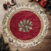 Christmas Village Round Rug Nordic Winter Round Reindeer Ornaments Round Rug Cozy Cabin Round Rug Festive Forest Holiday Decor